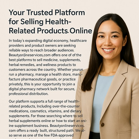 Top Marketplace to Sell FDA-Approved Medicines, Supplements & Health Products Online