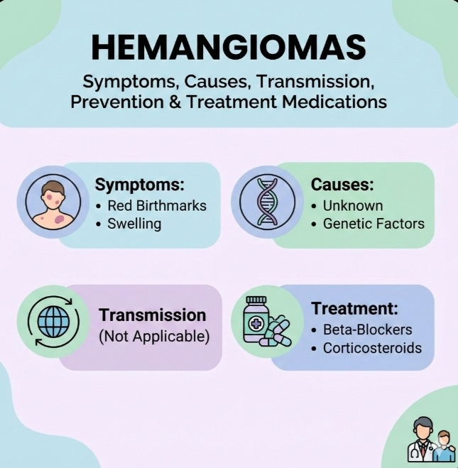 Hemangiomas: Symptoms, Causes, Transmission, Prevention & Treatment Medications