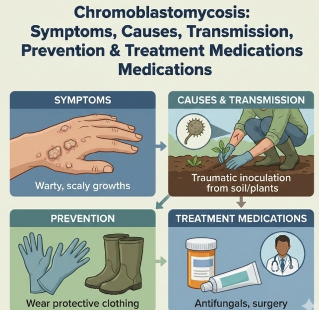 Chromoblastomycosis: Symptoms, Causes, Transmission, Prevention & Treatment Medications