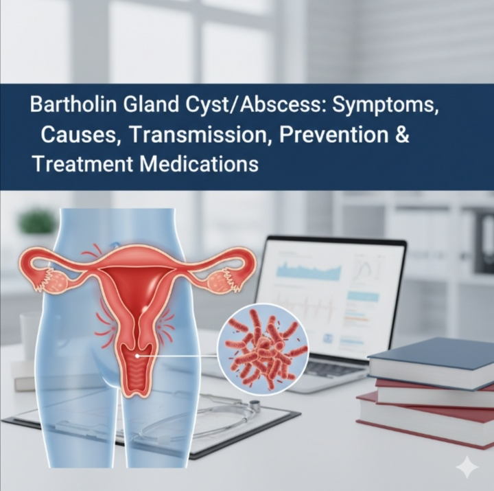 Bartholin Gland Cyst or Abscess: Symptoms, Causes, Transmission, Prevention & Treatment Medications