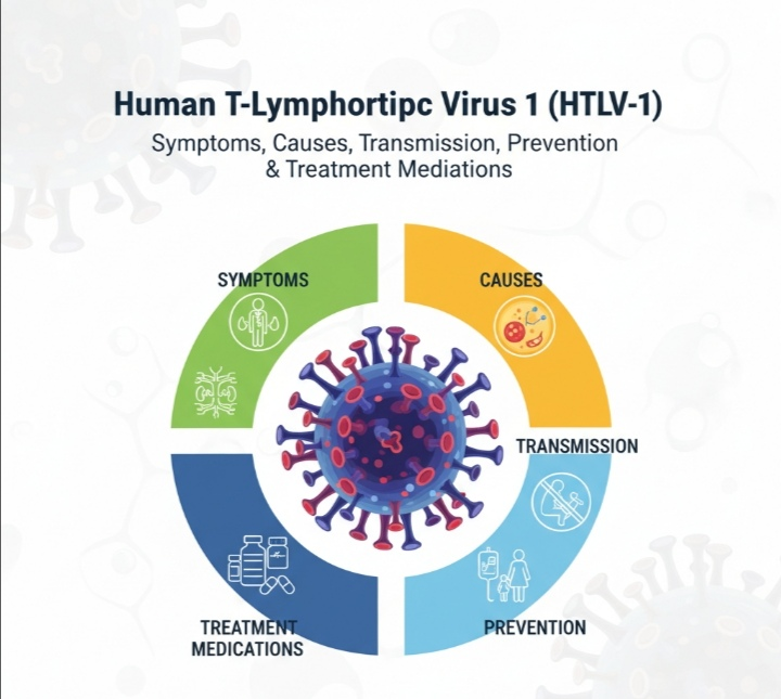 Human T-Lymphotropic Virus Type 1 (HTLV-1): Symptoms, Causes, Transmission, Prevention & Treatment Medications
