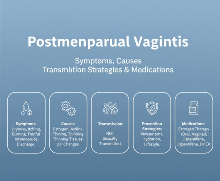 Postmenopausal Vaginitis: Symptoms, Causes, Transmission, Prevention & Treatment Medications