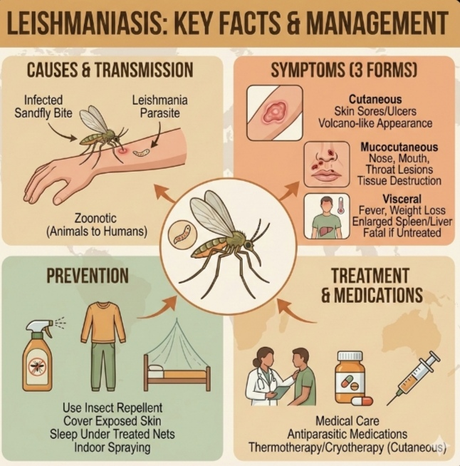 Leishmaniasis: Symptoms, Causes, Transmission, Prevention & Treatment Medications