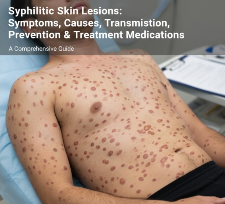 Syphilitic Skin Lesions: Symptoms, Causes, Transmission, Prevention & Treatment Medications