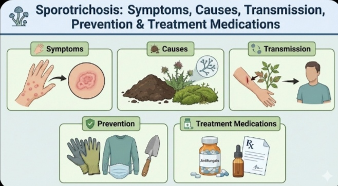 Sporotrichosis: Symptoms, Causes, Transmission, Prevention & Treatment Medications