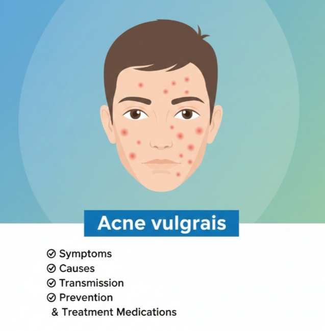 Acne vulgaris: Symptoms, Causes, Transmission, Prevention & Treatment Medications