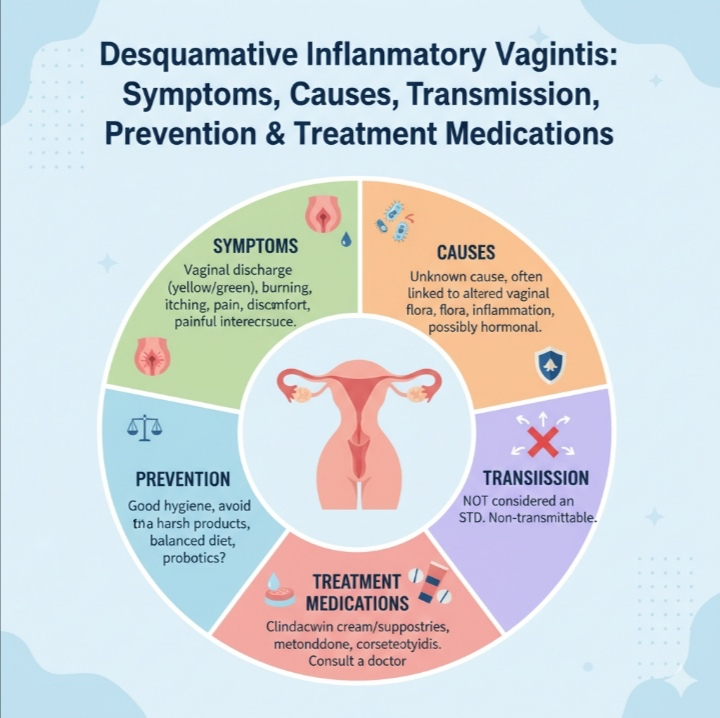 Desquamative Inflammatory Vaginitis (DIV): Symptoms, Causes, Transmission, Prevention & Treatment Medications